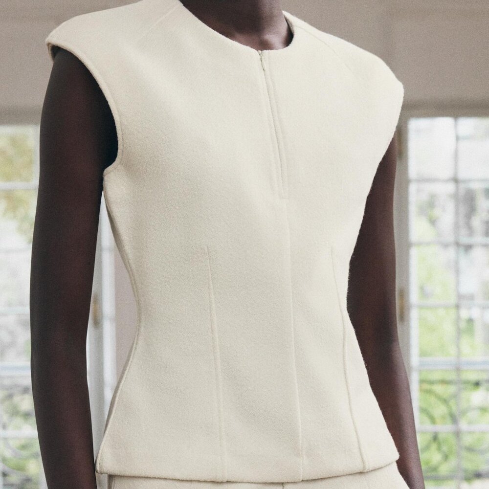 Zara Fitted Zippered Top